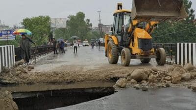 The  ₹16-crore bridge over the Tons River was constructed after the previous bridge was washed away during last year’s monsoon