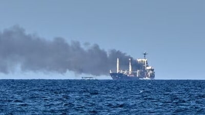 There were four Indian crew members on the MV AGN Ragnar when it was struck in Odesa port on July 25. (AP)