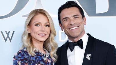 US talk show hosts and actors Kelly Ripa and husband Mark Consuelos attend the 79th Annual Tony Awards at Radio City Music Hall in New York on June 7, 2026. (AFP)