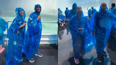 An Indian woman took her parents to Niagara Falls, turning a long-held wish into a heartwarming family memory. (Instagram/thatbrownbanni.usa)