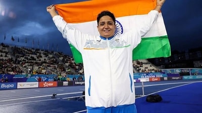 Sharmila Dhankar won gold in women's shot put F57 at the 2026 CWG Sharmila Dhankar won gold in women's shot put F57 at the 2026 CWG