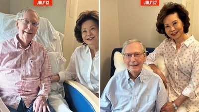 Jeff Yang, a friend of Elaine Chao, questions the authenticity of a recent photo of her and Mitch McConnell. (Mitch McConnell) Jeff Yang, a friend of Elaine Chao, questions the authenticity of a recent photo of her and Mitch McConnell. (Mitch McConnell)