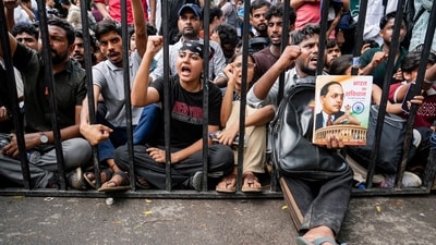 The visuals of young people standing up to the might of the State to express the frustration that comes from the gulf between the haves and the have-nots were indeed strikingly similar. (PTI)