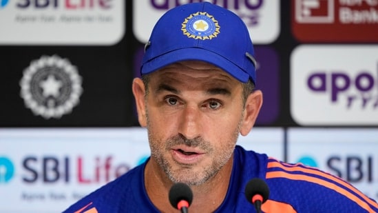 India's assistant coach Ryan ten Doeschate addresses a press conference, ahead of the third and final ODI cricket match of a series between India and Afghanistan, in Chennai, Friday, June 19