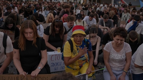 Hundreds of Ukrainians demonstrated for several days following the ouster of former Defense Minister Mykhailo Fedorov.