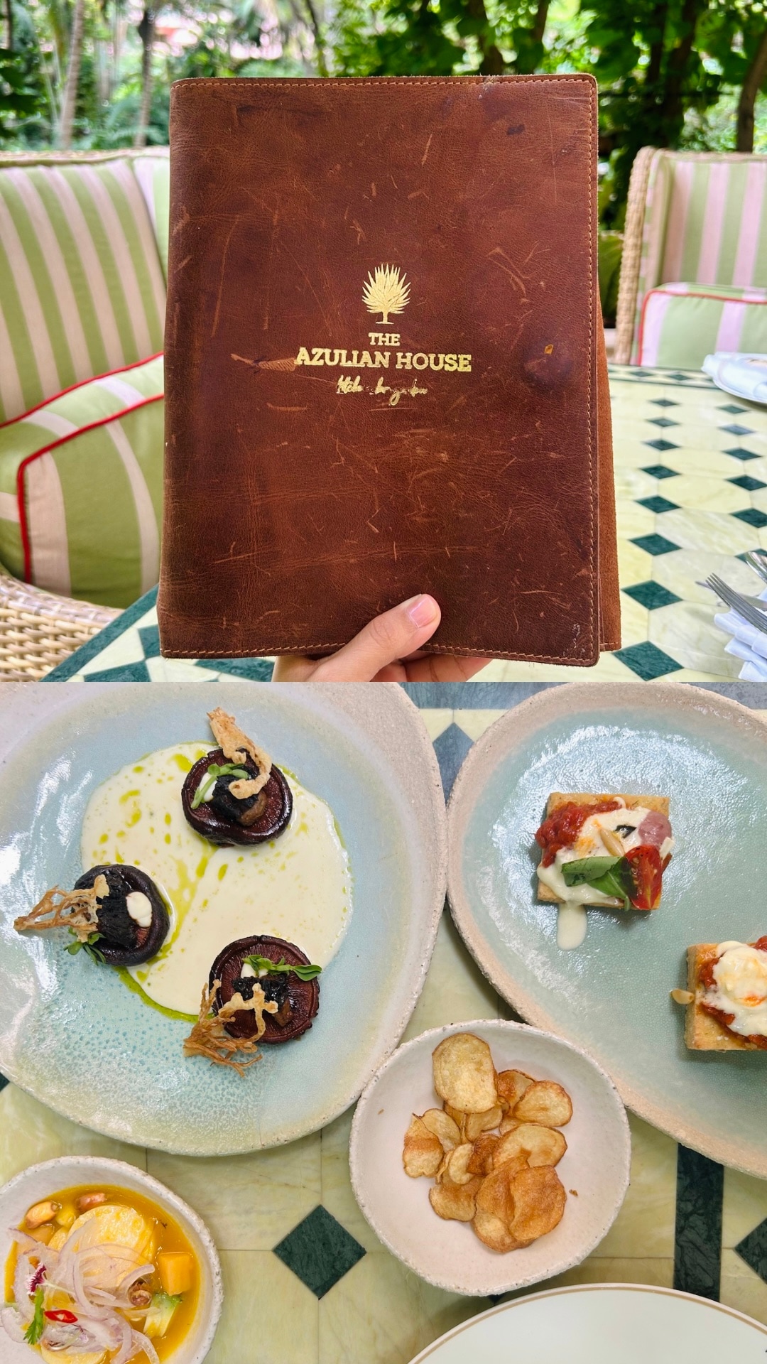 Your passport to Peru: At The Azulian House, you can dine against the sun-dappled courtyard; the warm panisse topped with melting burrata was one of my favourites. (Pics: Sanya Panwar)