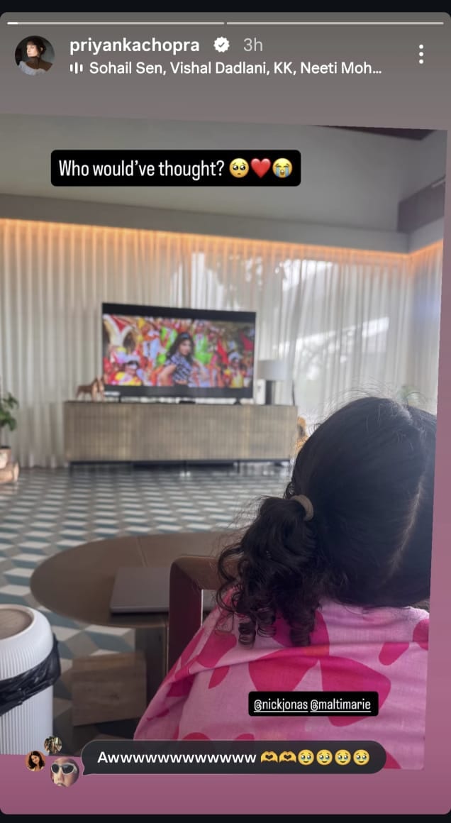 Malti Marie enjoying Priyanka Chopra's song. Malti Marie enjoying Priyanka Chopra's song.