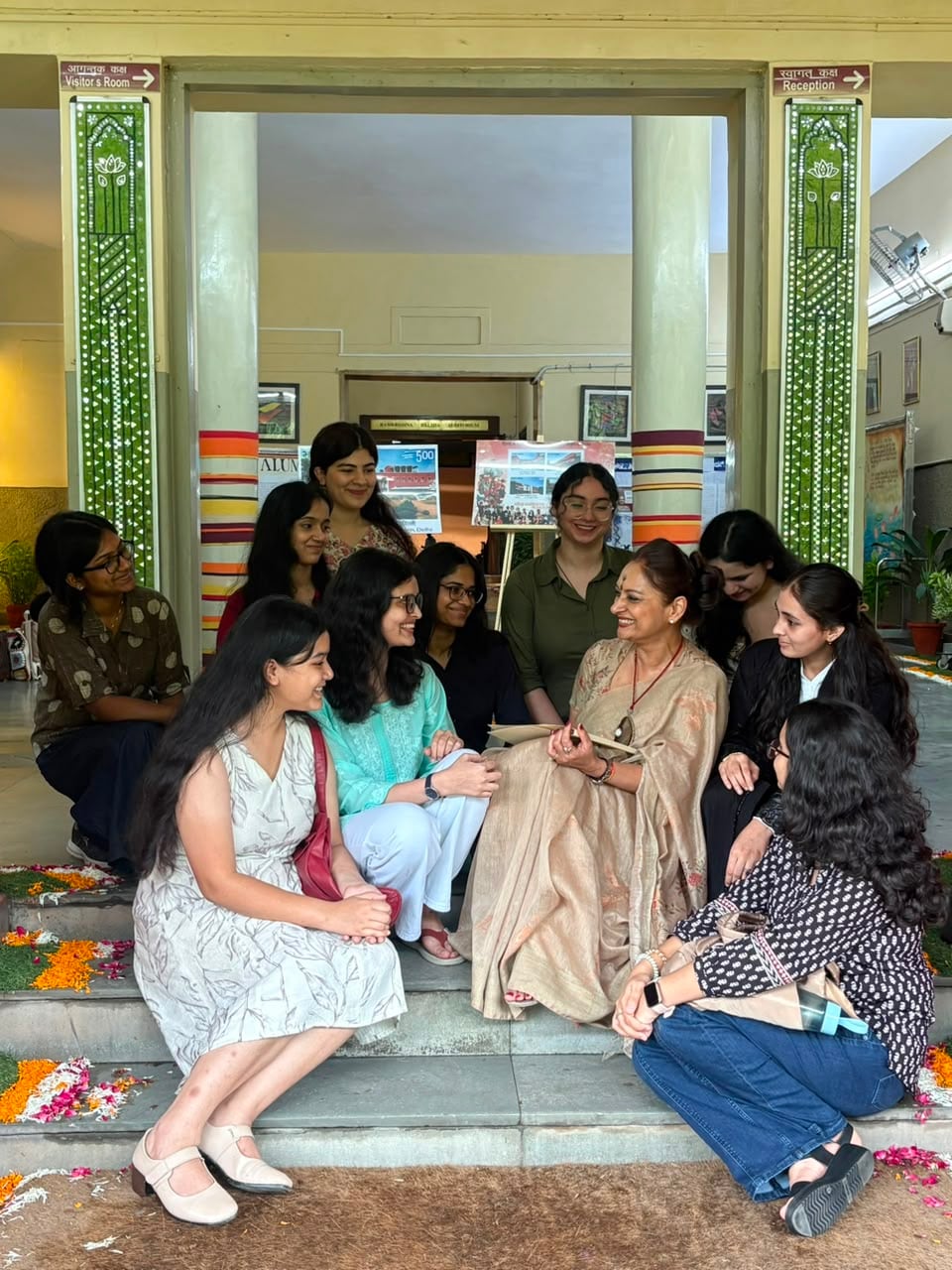 LSR's first-year students didn't miss the chance to chill with their principal Kanika K Ahuja on day 1. LSR's first-year students didn't miss the chance to chill with their principal Kanika K Ahuja on day 1.