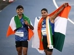India finished 1-2 in men's 100m T47 final