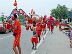 Devotees carry Ganga water during Kanwar Yatra ahead of the holy month of Sawan, in Haridwar on Tuesday. (Image for representation)