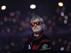 French DJ Kavinsky performs on stage during the Paris 2024 Paralympic Games Closing Ceremony at the Stade de France, in Saint-Denis, in the outskirts of Paris, on September 8, 2024.