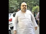 Former Gujarat home minister Amit Shah, accused in the Sohrabuddin Murder case, comes out of the Killa Court in Mumbai. PTI