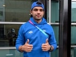 India's Neeraj Chopra ahead of the marquee men's javelin event at the Commonwealth Games 2026, in Glasgow, Scotland. (PTI)