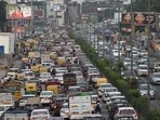 Heavy rainfall in the capital bottlenecks road and creates traffic jams on Tuesday.