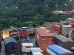Officials said the stranded truck was removed and normal traffic movement was being restored. (HT photo)