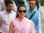 BJP MP Kangana Ranaut during the Monsoon Session of the Parliament. (PTI Photo/Shahbaz Khan)(PTI07_21_2026_000081B)