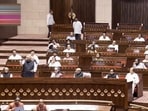 Leader of Opposition in the Rajya Sabha speaks in the House during the Monsoon session of Parliament.
(Sansad TV/ PTI Photo)