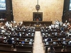 Proceedings of the Rajya Sabha underway during the Monsoon Session of Parliament. (Sansad TV)