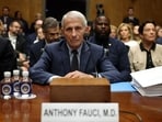Former NIH Director Anthony Fauci testifies to Senate Homeland Security and Governmental Affairs Committee hearing on July 29.