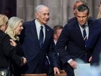 Israeli Prime Minister Benjamin Netanyahu at the funeral Tuesday of Sen. Lindsey Graham in Washington.