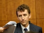 Patrick Clancy on the stand. The Lindsay Clancy murder trial is held at Plymouth Superior Court in Plymouth on July 29.