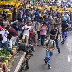 The dairy entry of the Parliament street police station is the first document that shows the usage of pellets during a sprawling student march to Parliament on July 20.