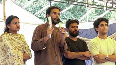 Cockroach Janata Party's sokerperson Ashutosh Ranka addresses the protesters from the stage at Jantar Mantar in New Delhi last week. (ANI Video Grab/File) Cockroach Janata Party's sokerperson Ashutosh Ranka addresses the protesters from the stage at Jantar Mantar in New Delhi last week. (ANI Video Grab/File)