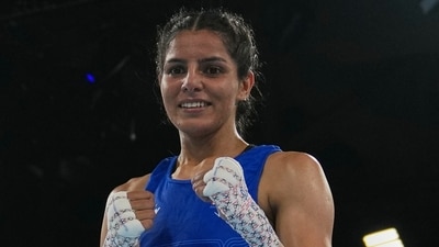 India's Sakshi Sakshi celebrates after winning her bout with Northern Ireland's Caitlin Fryers in the women's 51kg quarterfinal at the Commonwealth Games in Glasgow (AP Photo/Eranga Jayawardena) India's Sakshi Sakshi celebrates after winning her bout with Northern Ireland's Caitlin Fryers in the women's 51kg quarterfinal at the Commonwealth Games in Glasgow (AP Photo/Eranga Jayawardena)