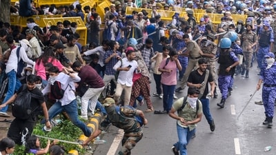 The dairy entry of the Parliament street police station is the first document that shows the usage of pellets during a sprawling student march to Parliament on July 20. (Raj K Raj / Hindustan Times) The dairy entry of the Parliament street police station is the first document that shows the usage of pellets during a sprawling student march to Parliament on July 20. (Raj K Raj / Hindustan Times)