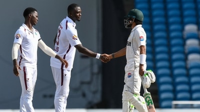 Babar Azam, however, remained not out on 58. (AFP)