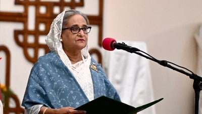 Hasina fled Bangladesh in August 2024 after a student-led uprising brought an end to her 15-year rule. (AFP) Hasina fled Bangladesh in August 2024 after a student-led uprising brought an end to her 15-year rule. (AFP)