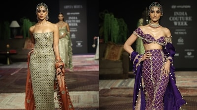 Arpita Mehta's Ceremonial collection at Hyundai India Couture Week 2026 (Raajessh Kashyap/HT)
