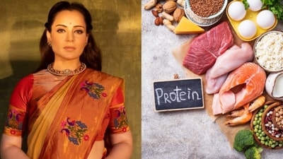 Kangana Ranaut warns against having 'too much' protein. Does protein really affect your brain? Find out. (Kangana Ranaut and Freepik) Kangana Ranaut warns against having 'too much' protein. Does protein really affect your brain? Find out. (Kangana Ranaut and Freepik)
