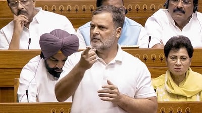 పార్లమెంట్‌లో రాహుల్ గాంధీ వ్యాఖ్యల కలకలం (Sansad TV)