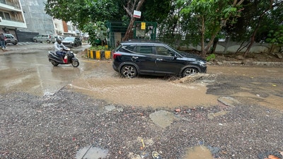 Residents also raised concerns over sanitation, neglected green belts and stray animals. MCG said several works are on hold until after the monsoon (Parveen Kumar/HT)