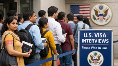 US Senator Tim Sheehy's End H-1B Abuse Act proposes a three-year halt to new H-1B visa issuance, introducing stricter criteria and a $100,000 fee per application, potentially affecting Indian professionals and students relying on related programs. (AI generated image) US Senator Tim Sheehy's End H-1B Abuse Act proposes a three-year halt to new H-1B visa issuance, introducing stricter criteria and a $100,000 fee per application, potentially affecting Indian professionals and students relying on related programs. (AI generated image)