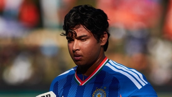 India's Vaibhav Sooryavanshi walks back to the pavilion after his dismissal during the first match in the One Day International cricket series played between Zimbabwe and India