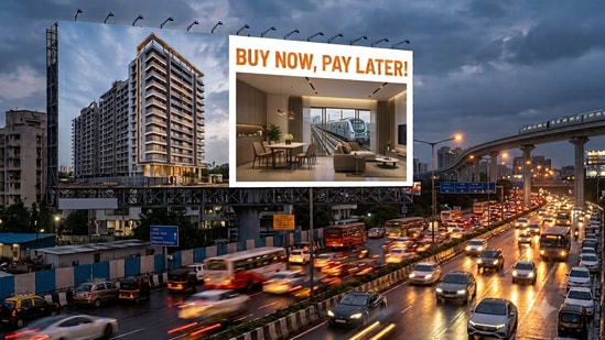 Mumbai real estate market is witnessing a resurgence of 'Buy Now, Pay Later' (BNPL) schemes this monsoon, with developers luring homebuyers ahead of the festive season. (Picture for representational purposes only) (Gemini Generated Photo )