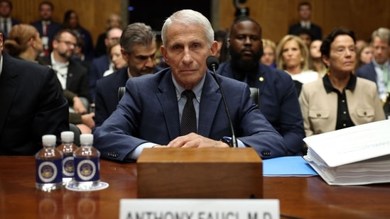 Former NIH Director Anthony Fauci testifies to Senate Homeland Security and Governmental Affairs Committee hearing on July 29.