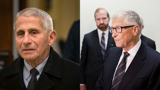 Anthony Fauci (L) and Bill Gates (R). (File Photos)