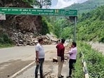 A landslide near Gaurikund halted the Kedarnath Yatra as heavy rainfall caused landslides, road blockages and travel disruptions across Uttarakhand. (ANI Video Grab)