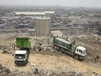 A senior civic official said the Okhla landfill is likely to be the first legacy waste site to be cleared. (HT Archive)