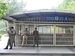 A view of the Lok Kalyan Marg Metro station on July 24. (Vipin Kumar/HT Photo)