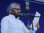 Karnataka Panchayat Raj Minister Eshwar Khandre. Nine gram panchayat officials in Bengaluru Rural were suspended after allegedly attending a party  during official working hours.