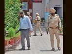 DAV School principal Smita Sharma said the school received the threatening email at around 8.51am. (HT File)