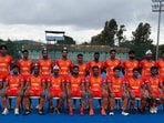 Indian men’s hockey team in the new jersey. (HI/X)