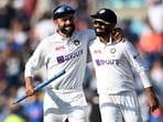 Virat Kohli and Ajinkya Rahane for India in a Test match. Virat Kohli and Ajinkya Rahane for India in a Test match.