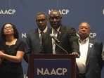 Civil rights attorney Ben Crump speaks at a news conference about the results of an independent autopsy of Nolan Wells at the NAACP National Convention in Chicago, Wednesday, July 22, 2026. (AP Photo/Laura Bargfeld)