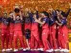 Royal Challengers Bengaluru's players celebrate with the tournament trophy during the presentation ceremony after winning the Indian Premier League (IPL) 2026 title, in Ahmedabad.
Royal Challengers Bengaluru's players celebrate with the tournament trophy during the presentation ceremony after winning the Indian Premier League (IPL) 2026 title, in Ahmedabad.
