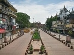 Pedestrianisation project is an extension of the 1.3-km pedestrian-friendly corridor redeveloped between Lal Jain Mandir and Fatehpuri Masjid in 2021 (HT Archive)